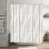 Shower Curtain Botanical Leaf Pattern Waterproof Bathroom Decor Farmhouse Style Fabric Backdrop Vintage Nature Themed Showerline