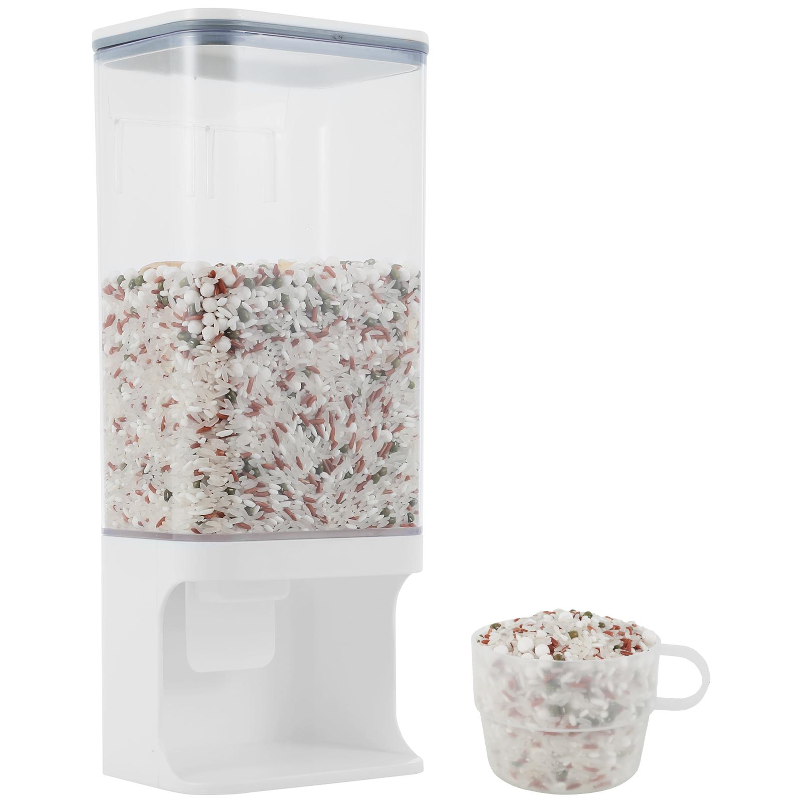 

Диспенсер для риса 1500/3000 мл Настенные контейнеры для хранения риса Кухонный органайзер для зерна Прозрачный герметичный диспенсер для риса