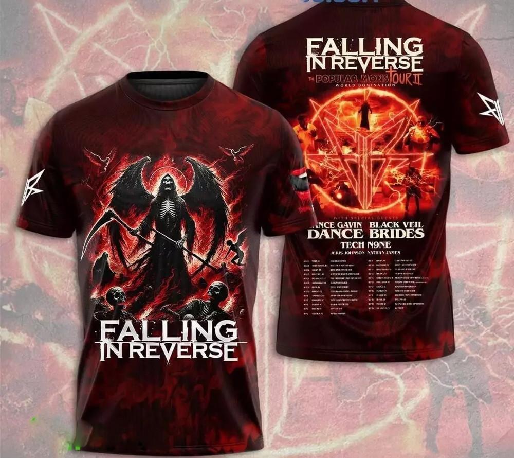 Falling In Reverse The Popular Mons Tour T Shirt S5XL MR727 Unisex T-Shirt XXXL
