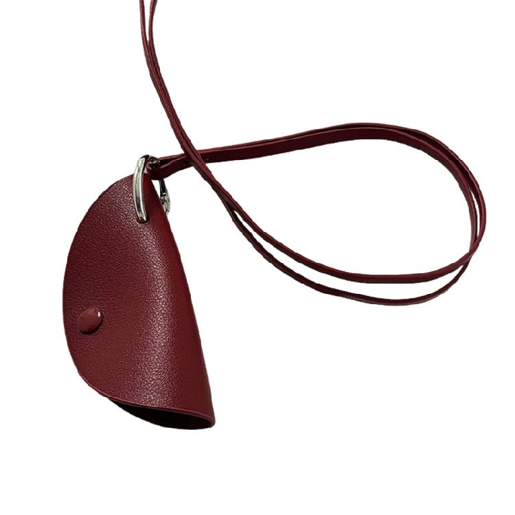 Handy Pu Leather Key Case with Necklace Versatile PU Leather Key Case Pendant Necklace Jewelry for Easy Carry Essential