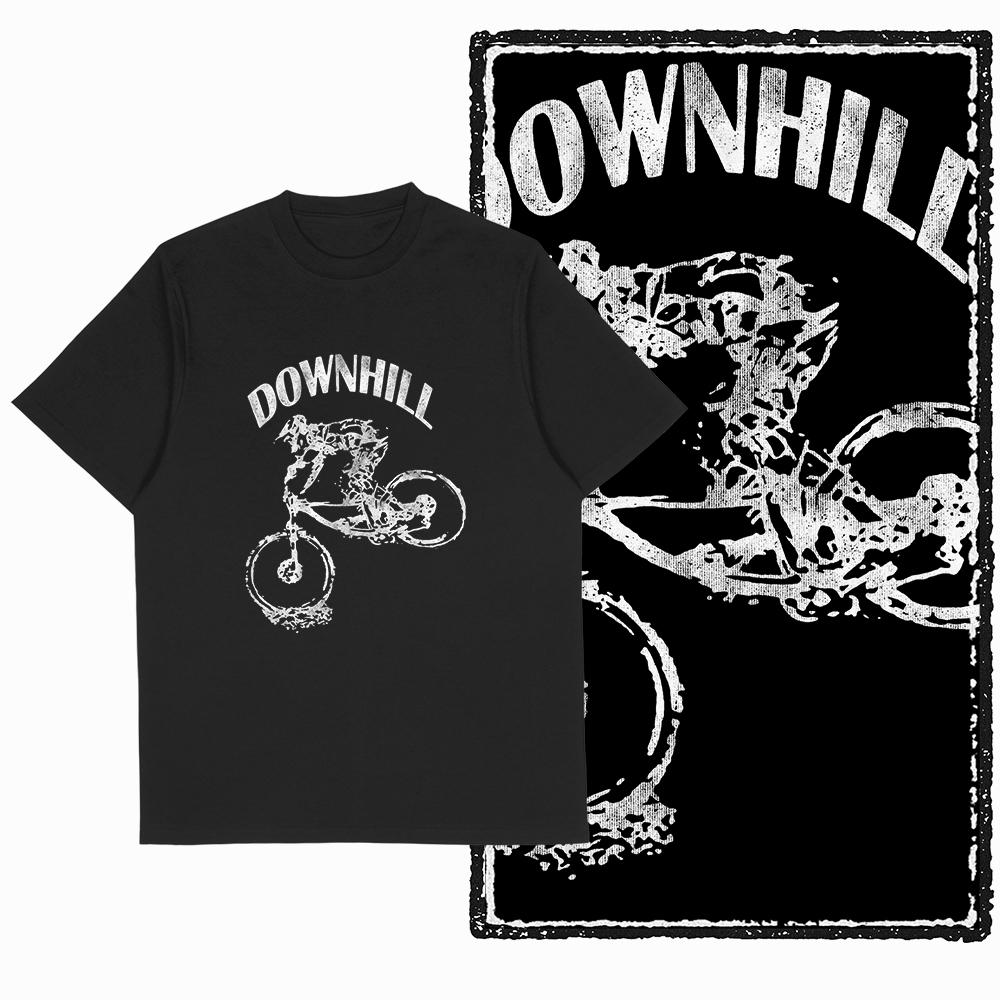 Personalizované tištěné horské kolo Exkluzivní ploché pánské tričko Pánské bavlněné Velká velikost Černé Pánské Novinkové tričko