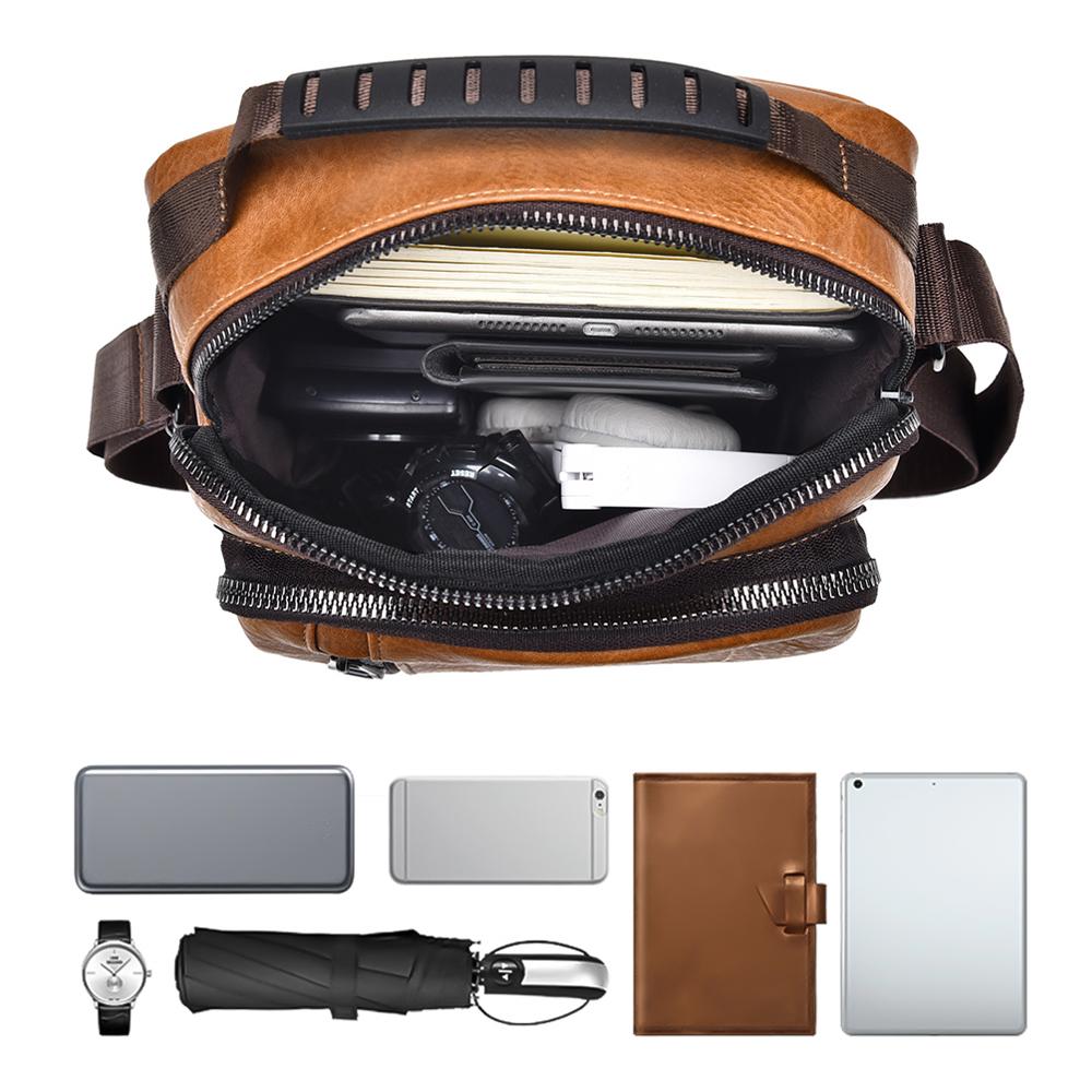 WEIXIER erkek Crossbody omuzdan askili çanta Deri askılı çanta Su Geçirmez Evrak Çantası Satchel Seyahat Çantası