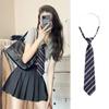 Childrens Adults Tie With Striped Linen Material For Casual School Wear