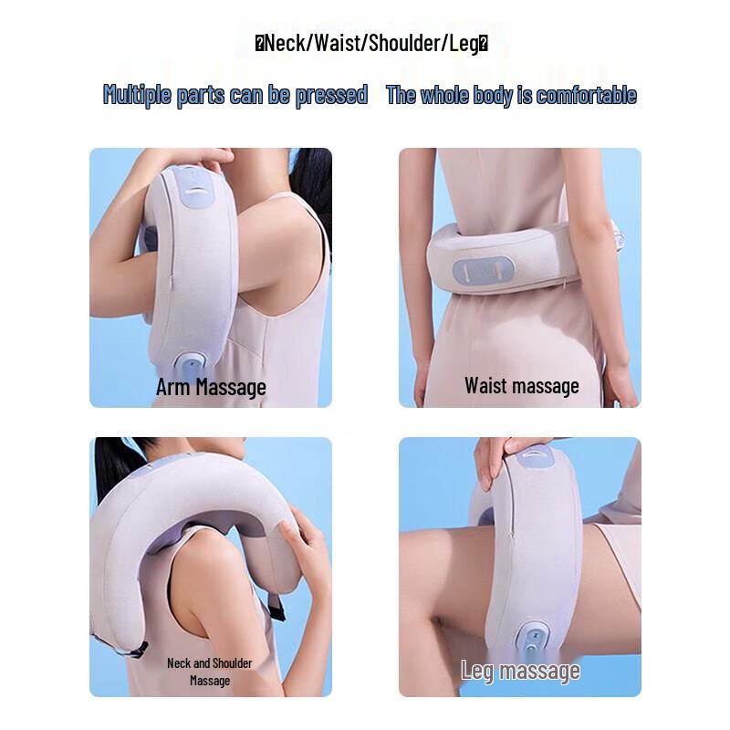 PGG U-shaped Inflatable Neck Massager Pillow M2 CN Plug (adapter Included)