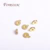18K Gold Plated Zircon-Set Pendant Bail with Open/Closed Ring Connector For DIY Jewelry Making Supplies Accessories Wholesale