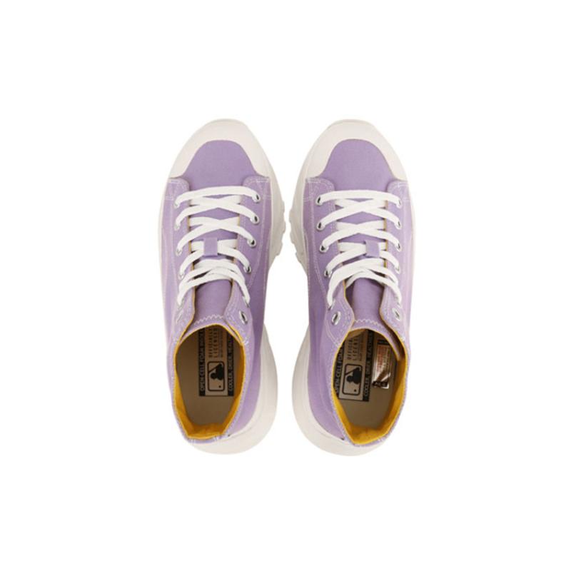 MLB Chunky High Canvas Shoes Unisex High top Purple Sneakers 32SHU1111-07V