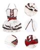 NOKIJP Christmas Santa Costume Red Cape Velvet Dress Women's Fancy Plus Size
