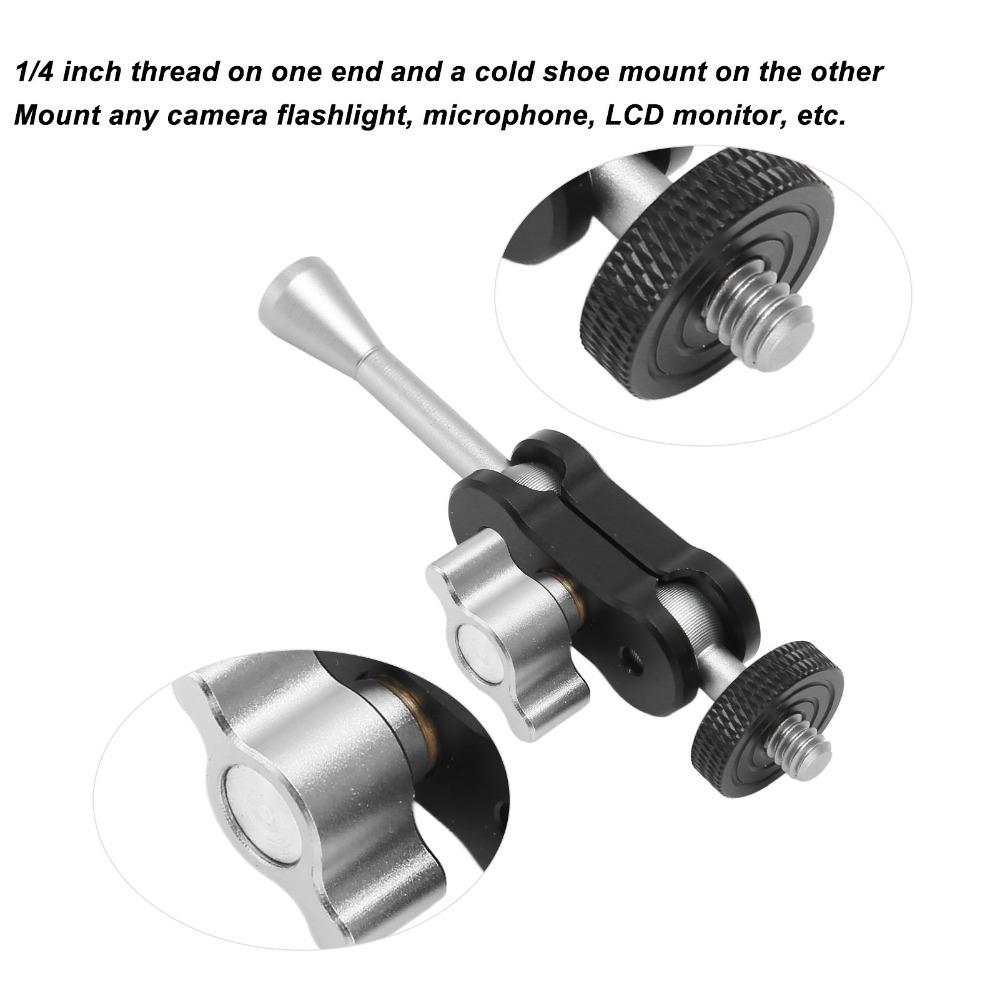 with 1/4 Inch 20 Threaded Screw Adapter Camera Extension Mount Bar  for Live Microphone