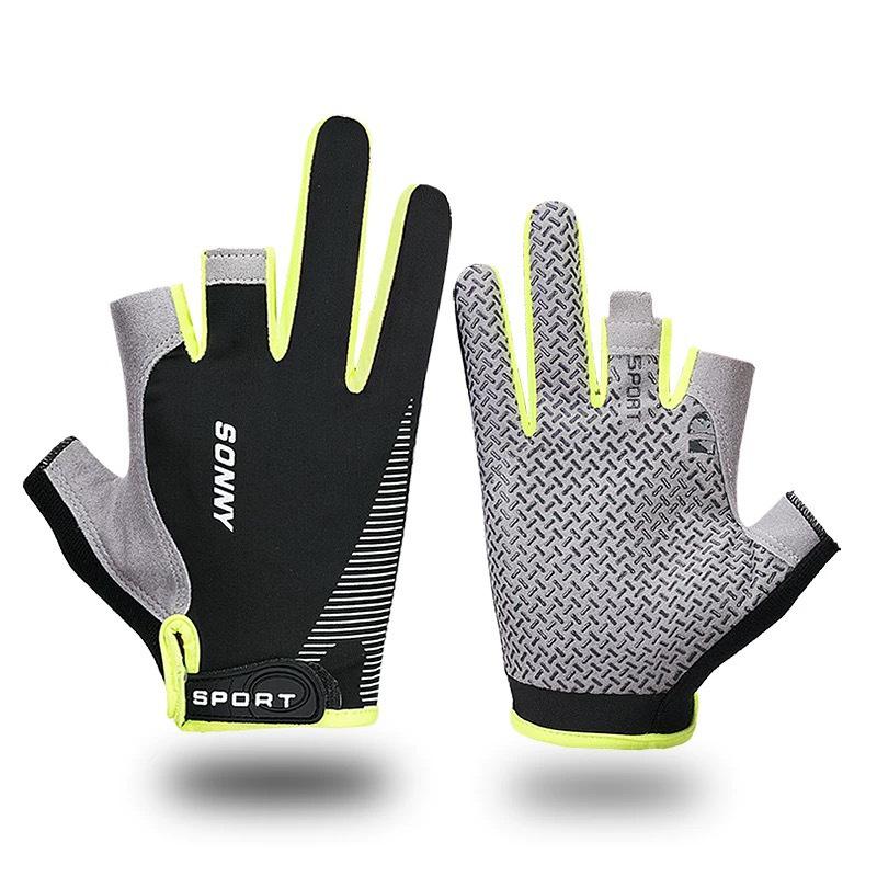 Unisex Parmaksız Bisiklet ve Balıkçılık Silikon Eldivenleri – Kaymaz, Dokunmatik Ekran Uyumlu, Güneş Korumalı