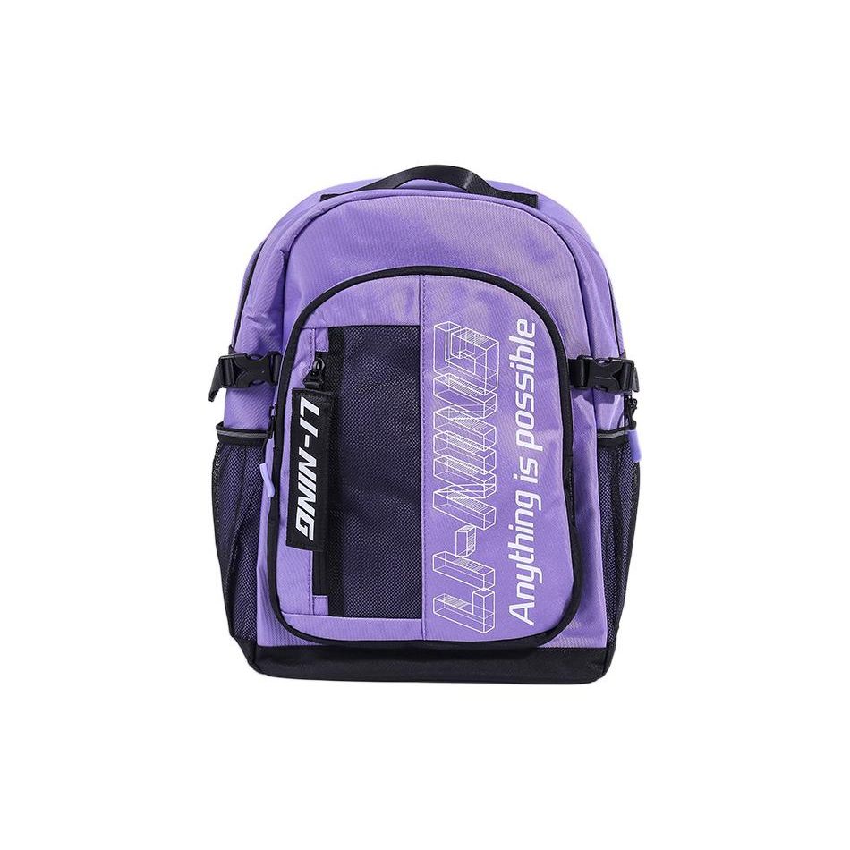 

Li Ning Kids Sports Leisure Backpack Fabric Kids Backpack Light-Purple Blue YBSS039-2 Light Purple Blue