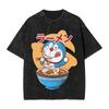 Man T Shirt Doraemons Washed T-Shirts Harajuku Ramen Food Summer Tee Shirt Awesome Simple Casual Clothes Birthday Present