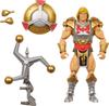 Masters of the Universe 7-inch Action Figure from New Eternia, Flying Fist He-Man, Motu Toy, Spinning Weapon & Shield, 30 Articulations
