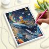 5D Pearl Jigsaw Puzzle Set  Prince on The Whale Pattern Square Pearl  Home Decoration  Handmade Gift Pearl Artistic Home Decor Item