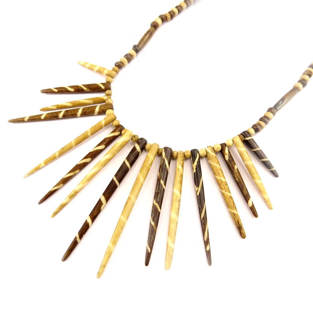 Les Trésors De Lily [C5026] - Collier Créateur 'Kilimanjaro' Marron Bicolore