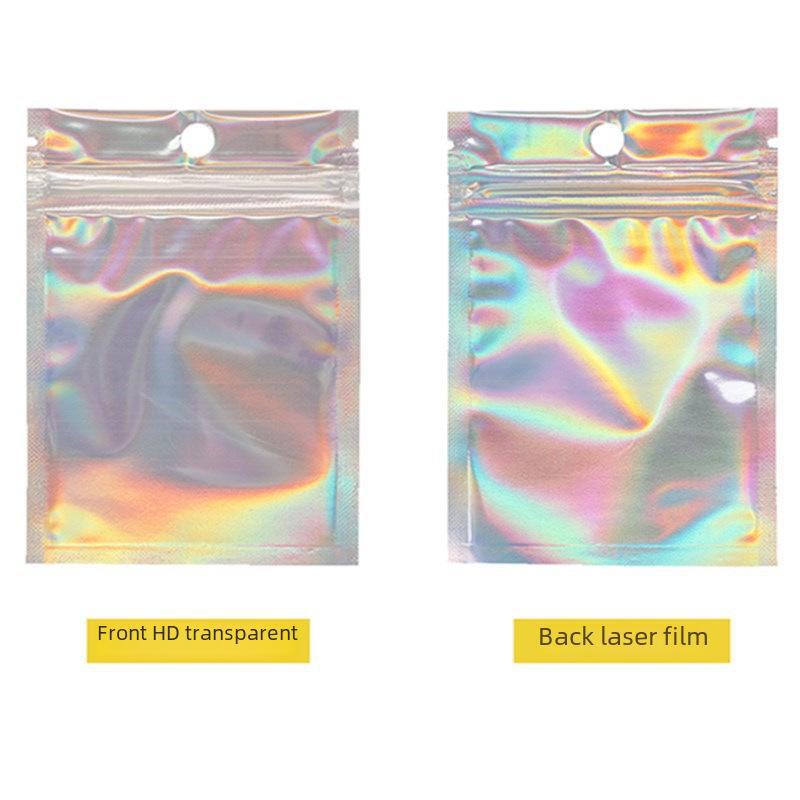 Laser Packaging Bags: Ziplock, Data Cable Yin-Yang, Digital Flash Aluminum Foil, Colorful Jewelry Bags