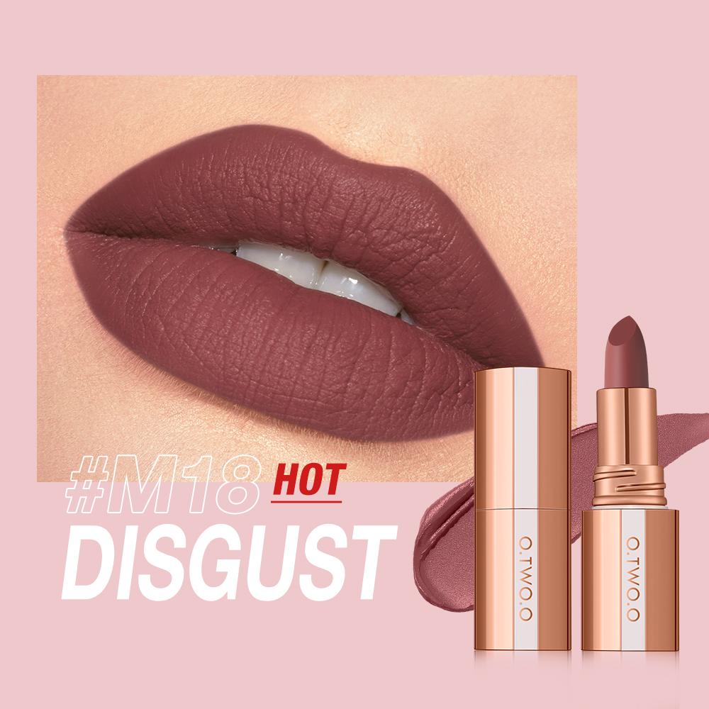

O.TWO.O Lipstick Lip Tint Waterproof Long Lasting Non-stick Cup Sexy Red Pink Lip Glaze Velvet Matte Lipstick Makeup