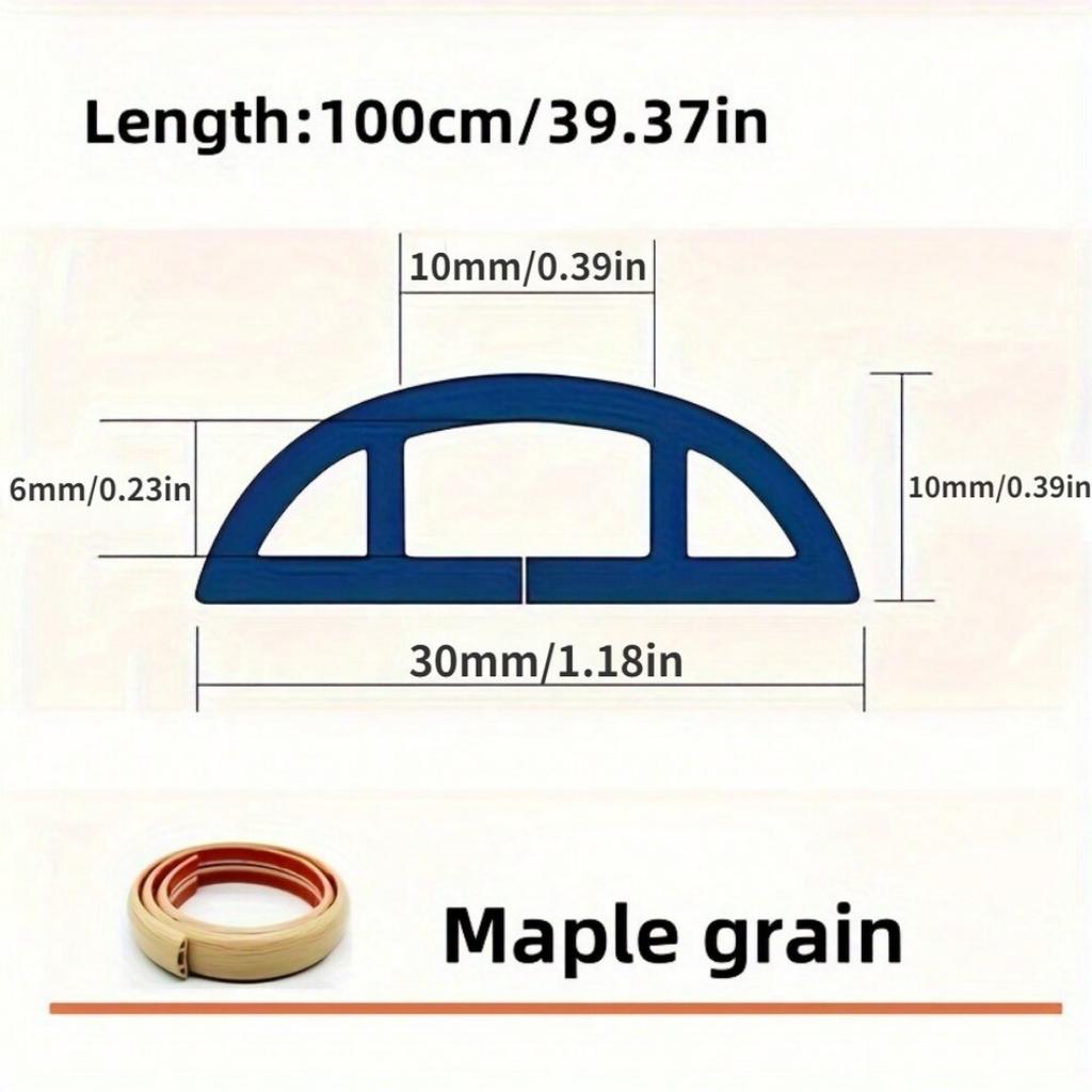 1PC 1m/39.37in Pvc Floor Cord Cover Self-adhesive Power Cable Protector Extension Electric Wire Duct Slot Cable Sleeves Hider Co