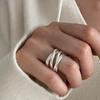 Panjbj   Copper Wide Smooth Ring For Women Girl Irregular Simple Fashion Adjustable Jewelry Gift Dropshipping
