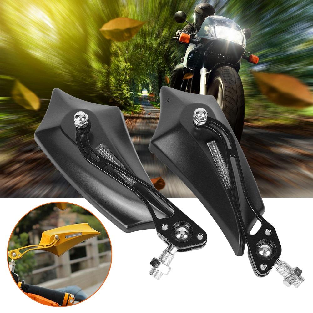A Pair of Universal Motorcycle Motorbike Modified Accessories Rear View Rearview Mirror(Black)