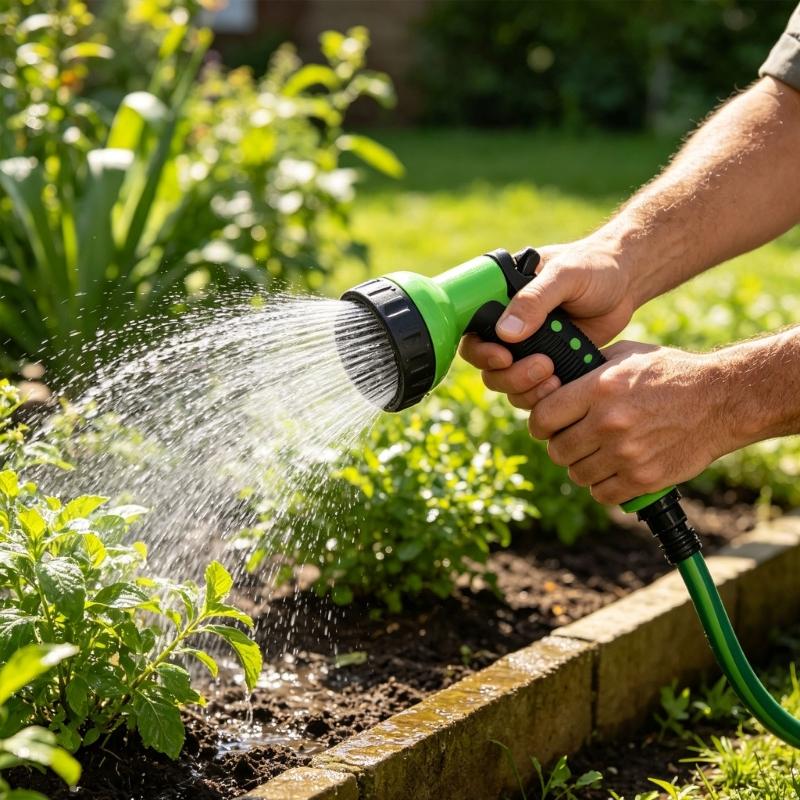Garden Hose Nozzle Sprayer 7 Adjustable Watering Pattern Nozzle for Water Hose, Nonslip Garden Spray Nozzle Hose Attachment for Car Washing, Watering