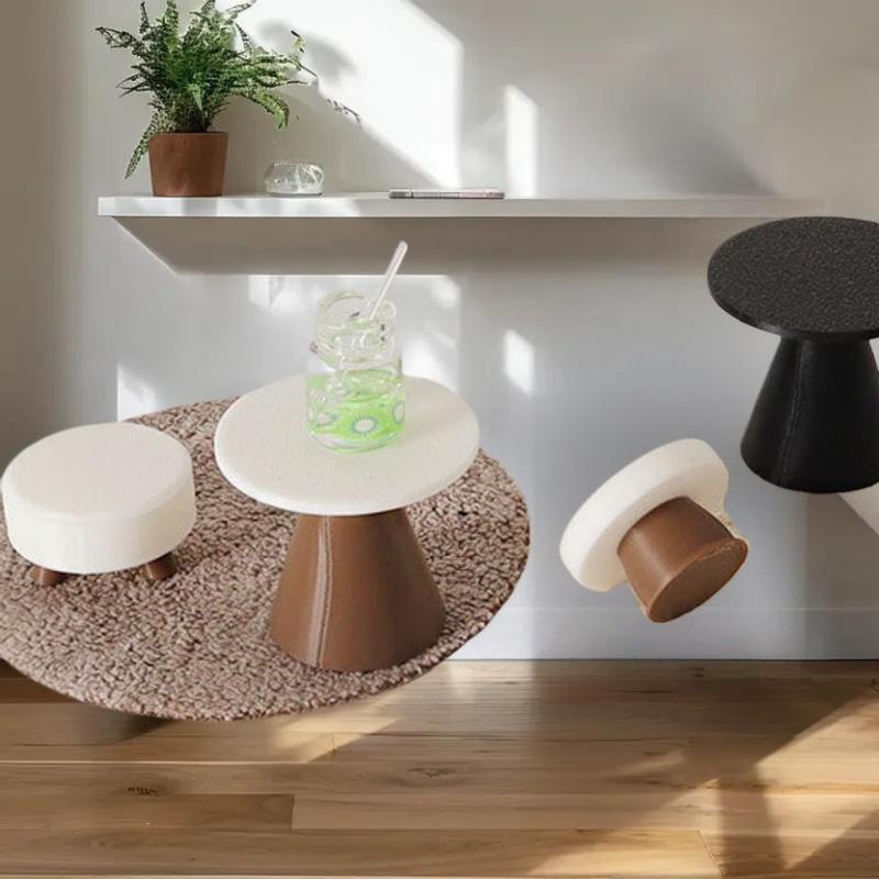 [J] New 4Pcs Dollhouse Simulation Table Model Ornament Handmade DIY Stool Scene Home Decoration Mini Toys Doll House Accessories