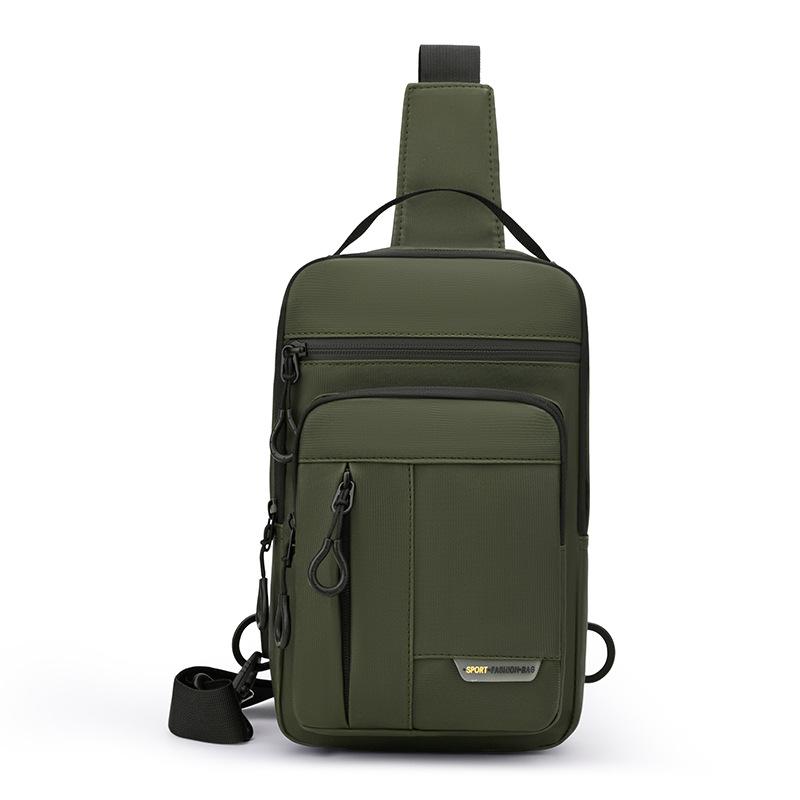 Men's Chest Bag Nylon Large Capacity Shoulder Crossbody Bag