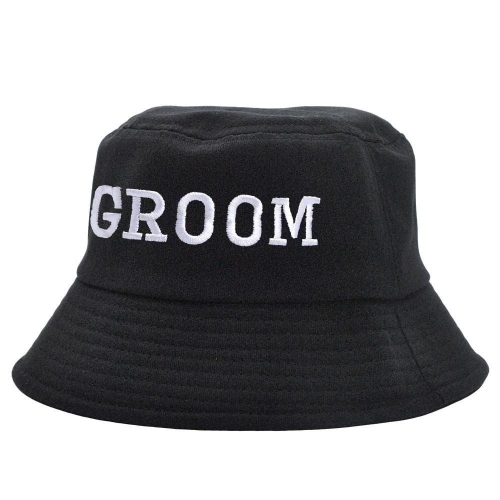 Bride Embroidered Fisherman Hat For Summer Sun Protection With Wide Brim