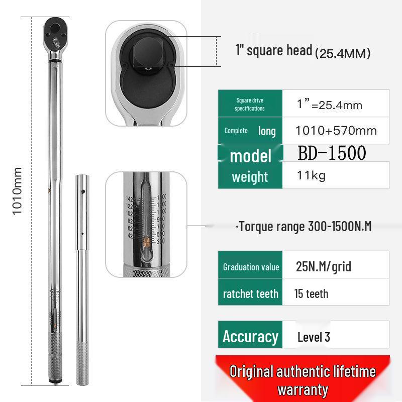 Taiwan Baodelili High Precision Adjustable Torque Wrench for Spark Plugs and Tires