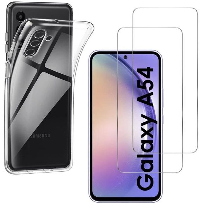 Coque pour Samsung Galaxy A54 5G et 2 Verres Trempé Film Protection Ecran Phonillico®