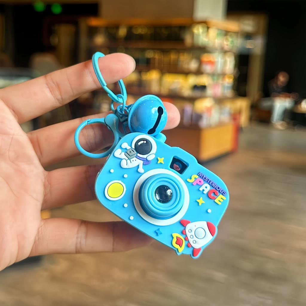Projection Astronaut Small Camera Keychain Small Pendant Luminous Slide Simulation Toy Bag Small Pendant