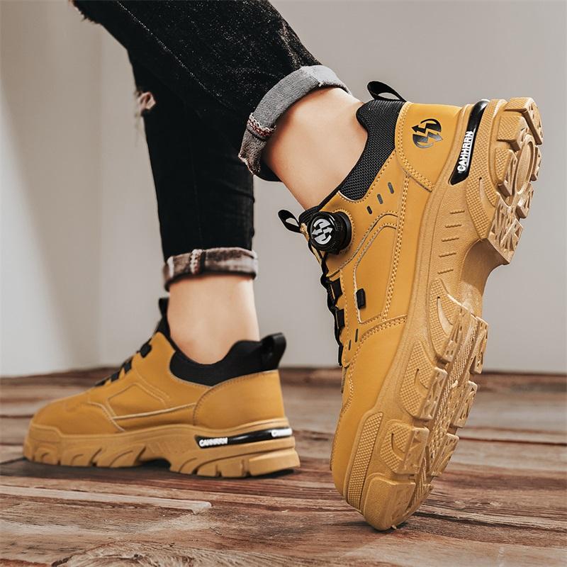 New Men Shoes Unisex Corner Low Cut Boots British Style Workwear Shoes Motorcycle Shoes Versatile Casual TrendyZapatillas Hombre