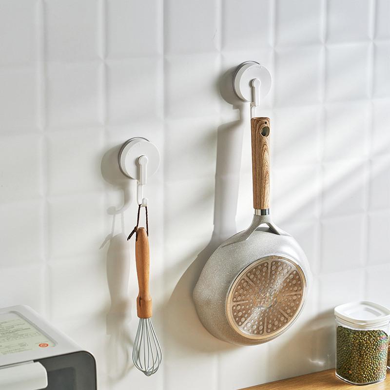 Rotating Suction Cup Hook Plastic No Drill Adhesive Bathroom Kitchen Home Tool