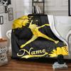 Softball Player Throwing Ball Personalized Home Customize Your Name Blankets Comfortable Soft Lightweight Allseason Multipurpose Blanket For Picnic