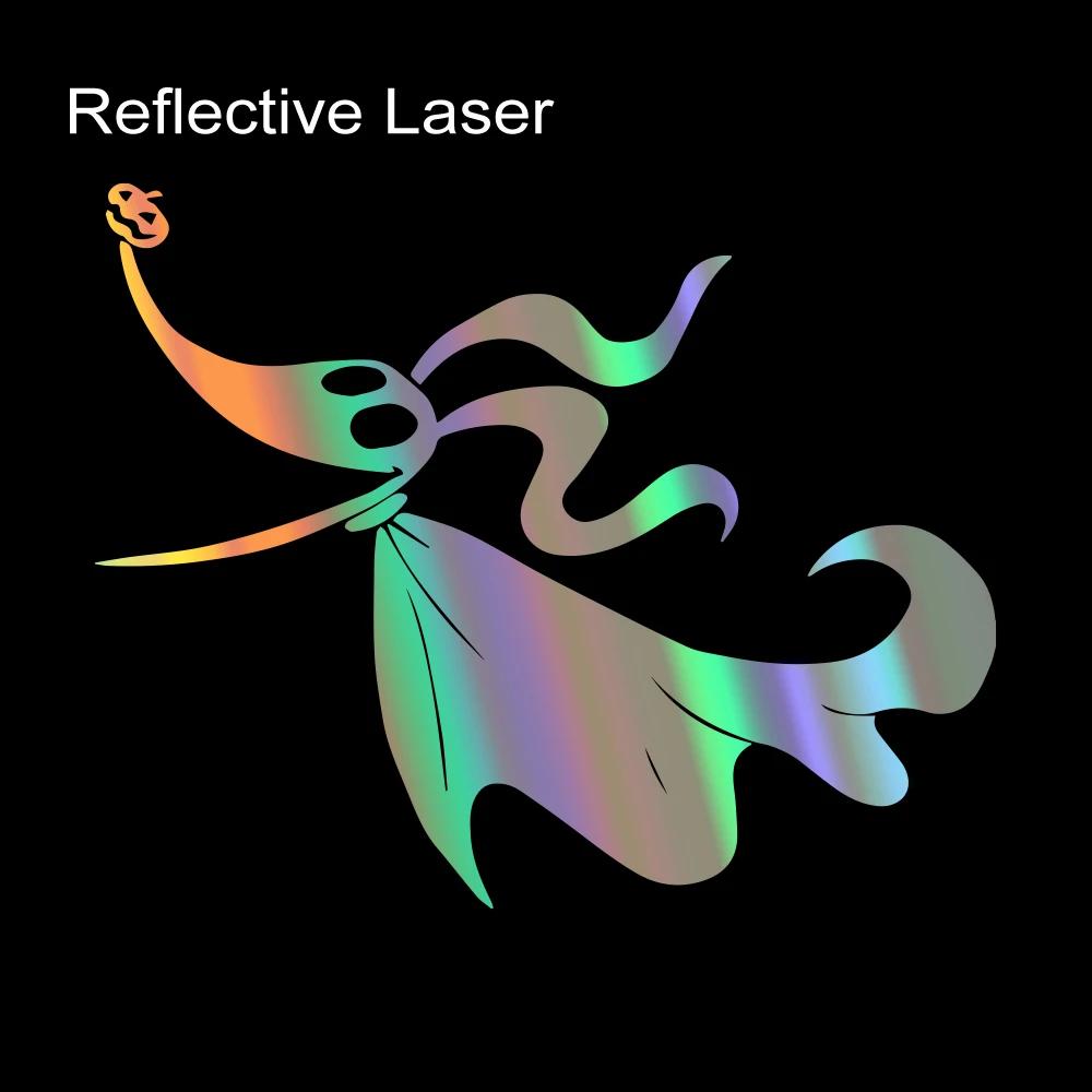 Small Town Christmas Ghost Silhouette Pumpkin Nose Reflective Car Creative Sticker Vinyl Decals Auto Universal Decor Accessories