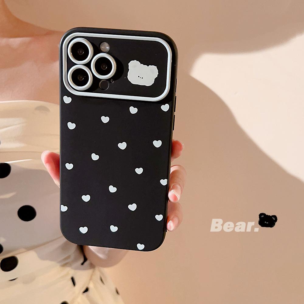 Love Bear Applies To Iphone15 iPhone Case 17ProMax Niche Cartoon 14 All-inclusive 11 Anti-drop 16