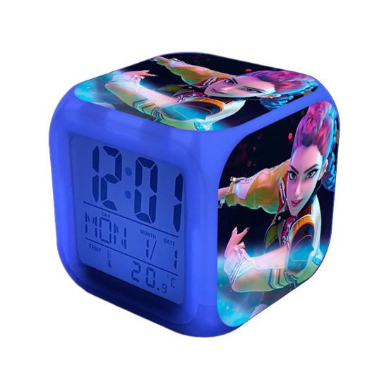 Small Digital Alarm Clock with LED Display for Bedrooms Bedside Battery Operated Electric Clock with Large Number Display Anime Therm Desk Decor for