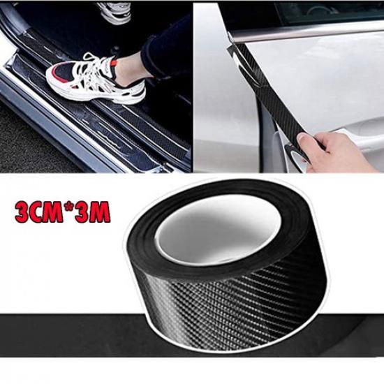 5D Carbon Fiber Anti Scratch Sticker Nano Pattern Door Plate Bumper US Protector