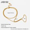 European and American Sunflower Zircon Hand Back Chain Stainless Steel Plated 18K Gold Round Bead Niche Integrated Ring Bracelet
