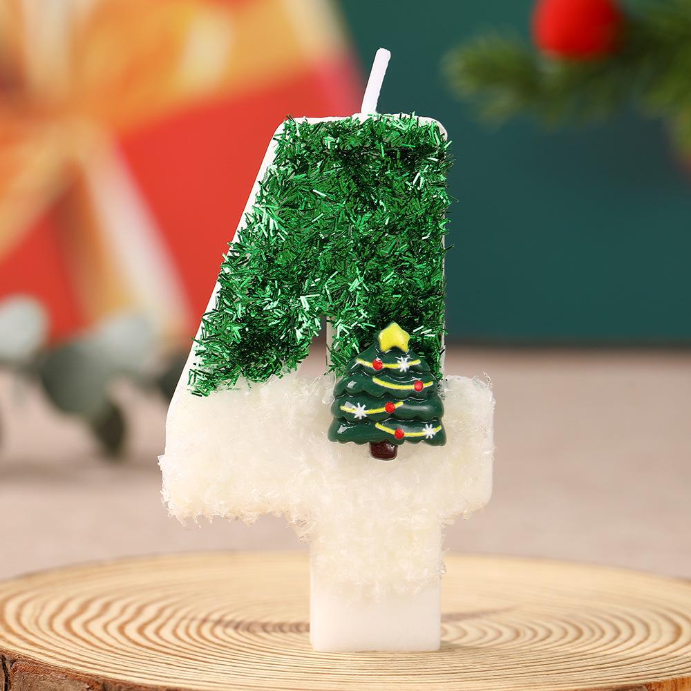 Handmade Christmas Tree Number Candles: Festive DIY Ornaments
