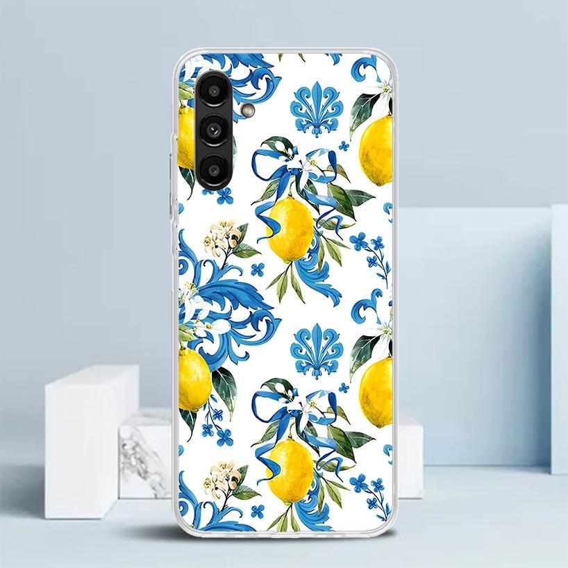 Letní ovoce Citronový kryt pro Samsung Galaxy A17 A37 A57 A16 A26 A36 A56 A15 A14 A55 Pouzdro na telefon A13 A53 A25 A35 A24 A34 A23 A33