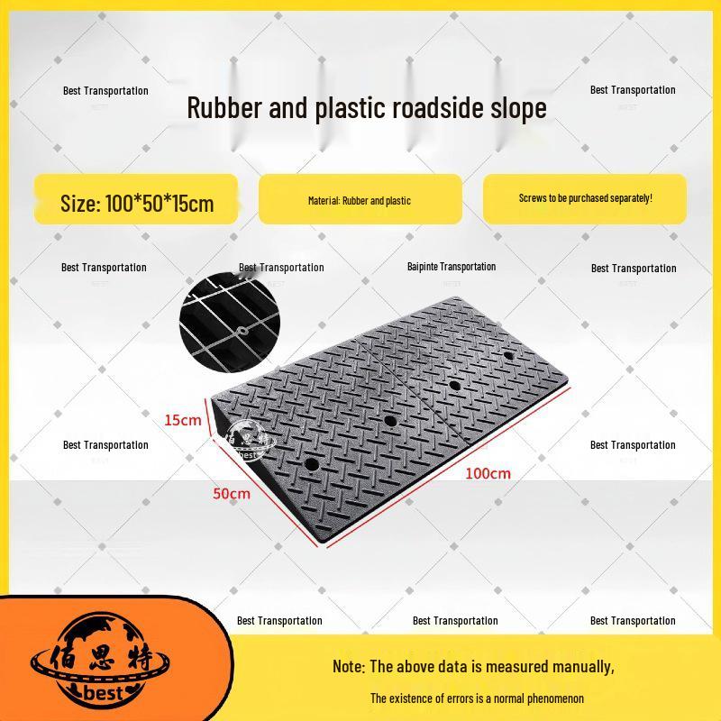 Household Rubber Threshold Ramp for Curbs and Slopes: Car and Road Edge Climbing Pad