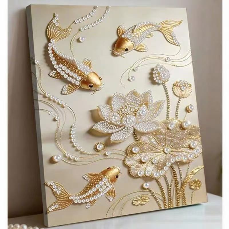 Decorative Painting Material Package, Handmade Diy National Style Ornament, Year Of The Horse Pearl Painting With Photo Frame, Living Room Entrance