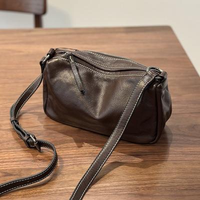 Weiches Rindsleder Kleine Tasche Mode Handheld Kissen Tasche Lässig Echtes Leder Damen Schultertaschen
