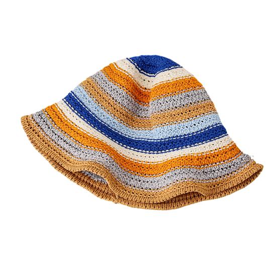 Straw Hat Rainbow Design Foldable Lightweight Breathable Sun Protection Hat Outdoor Activities Beach Travel Casual Wear