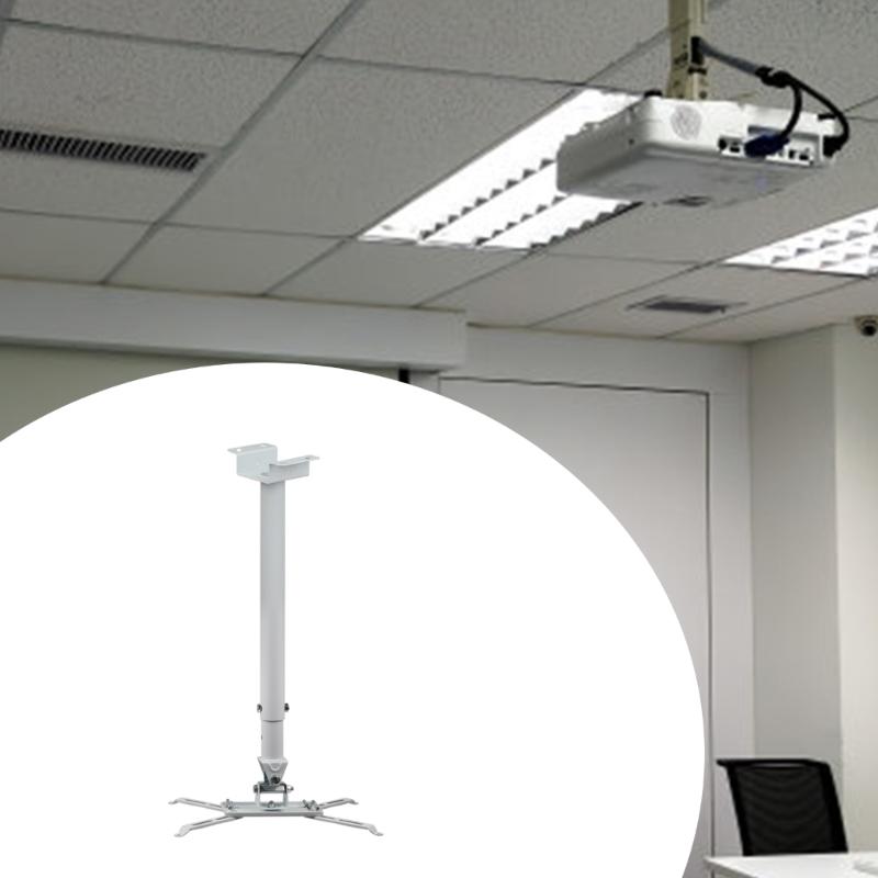 Universal Ceiling Projector Mount Holder with 360 Rotating and Adjustable Height for Home Theater or Office Setups