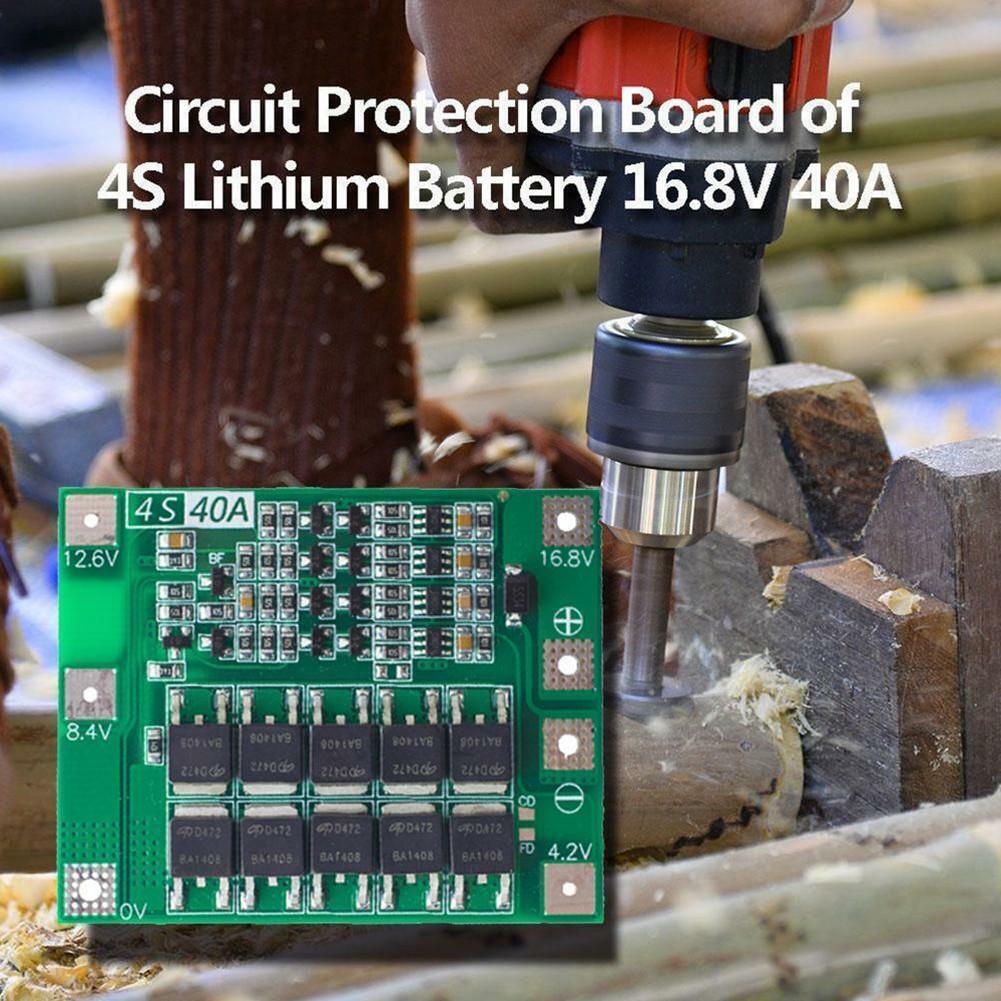 

1Pcs Green 4S 40A 14.8V 16.8V Li-ion Lithium 18 650 PCB батарея
