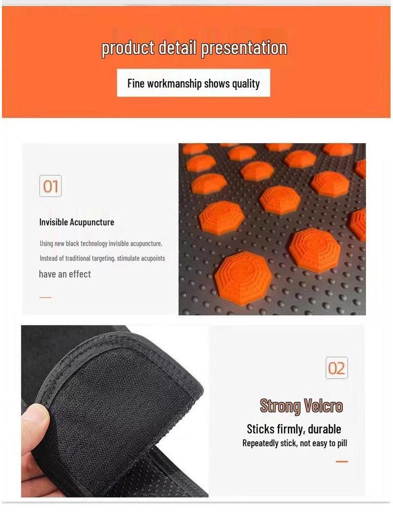 Mengmai Self-Heating Waist and Abdomen Belt with Invisible Heating and Tourmaline Back Support, Featuring a Widened Steel Plate and Breathable Design.