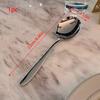 Stainless Steel Big Head Round Spoon Net Red Golden Dinner Long Handle Stirring Dessert Spoons For Kitchen Accessories Gadgets