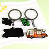 Pingente de Chaveiro Liga de Zinco Processo de Gotejamento de Óleo Estilização Tema Camping Porta-Chaves Portátil Design Versátil Chaveiro com Tema Natureza