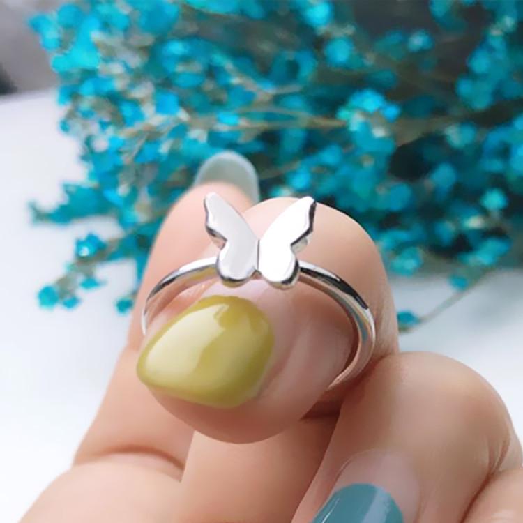 925 Silver Butterfly Rings For Women Wedding Jewelry Gift Female Accessories Cheap